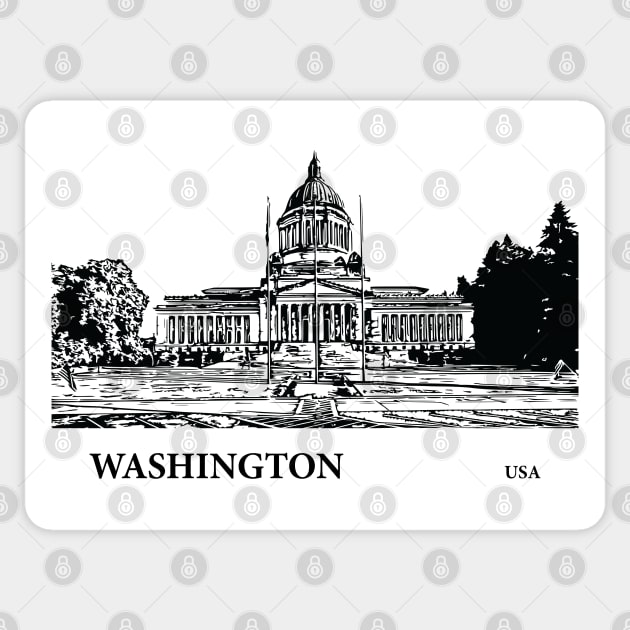 Washington State USA Sticker by Lakeric